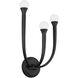 Dahlia LED 7 inch Plaster Black Wall Sconce Wall Light