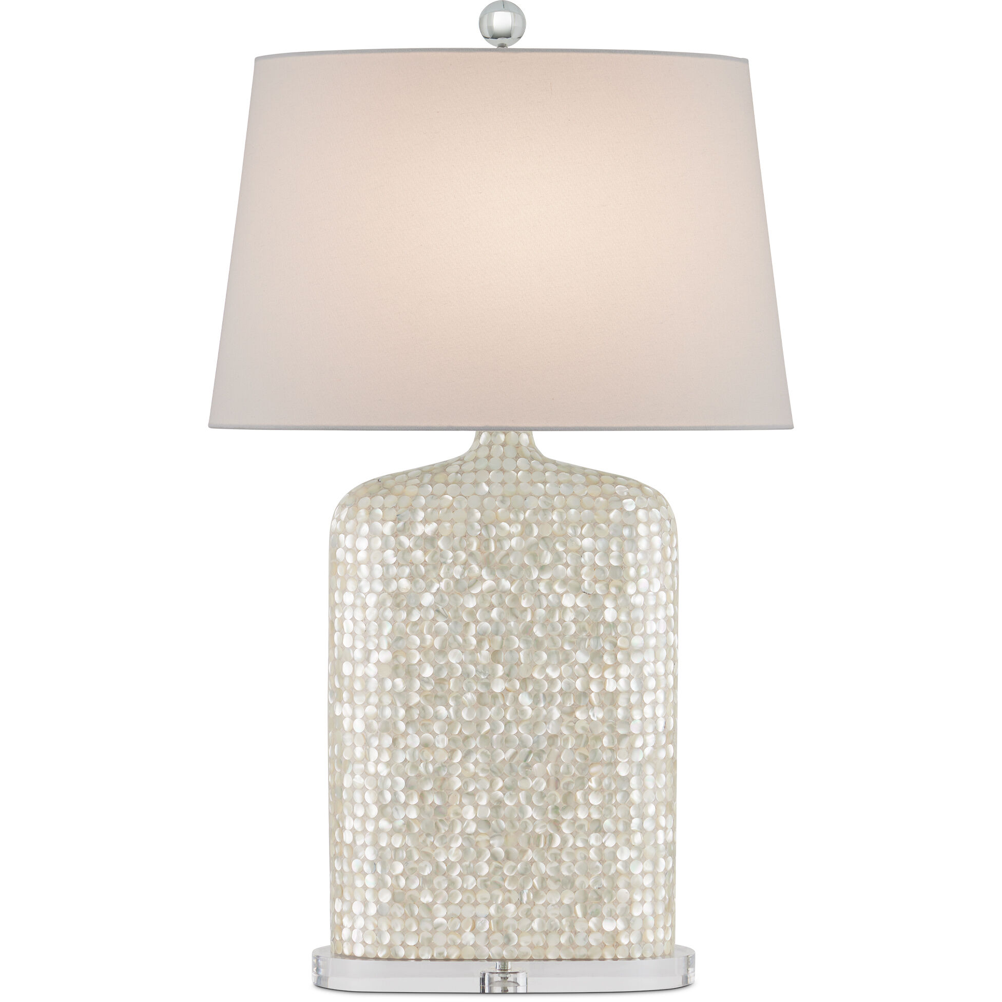 Gerri Dot 31.5 inch 150 watt White/Clear Table Lamp Portable Light