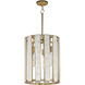 Miramar 3 Light 15 inch Capiz with Natural Aged Brass Entry Foyer Pendant Ceiling Light