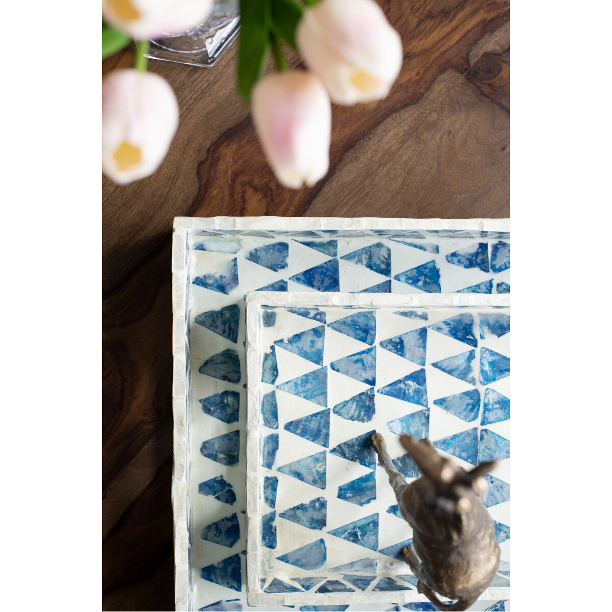 Anita Blue/White Tray