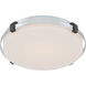 Arclume LED 14.75 inch Chrome and Dark Matte Black Flush Mount Ceiling Light