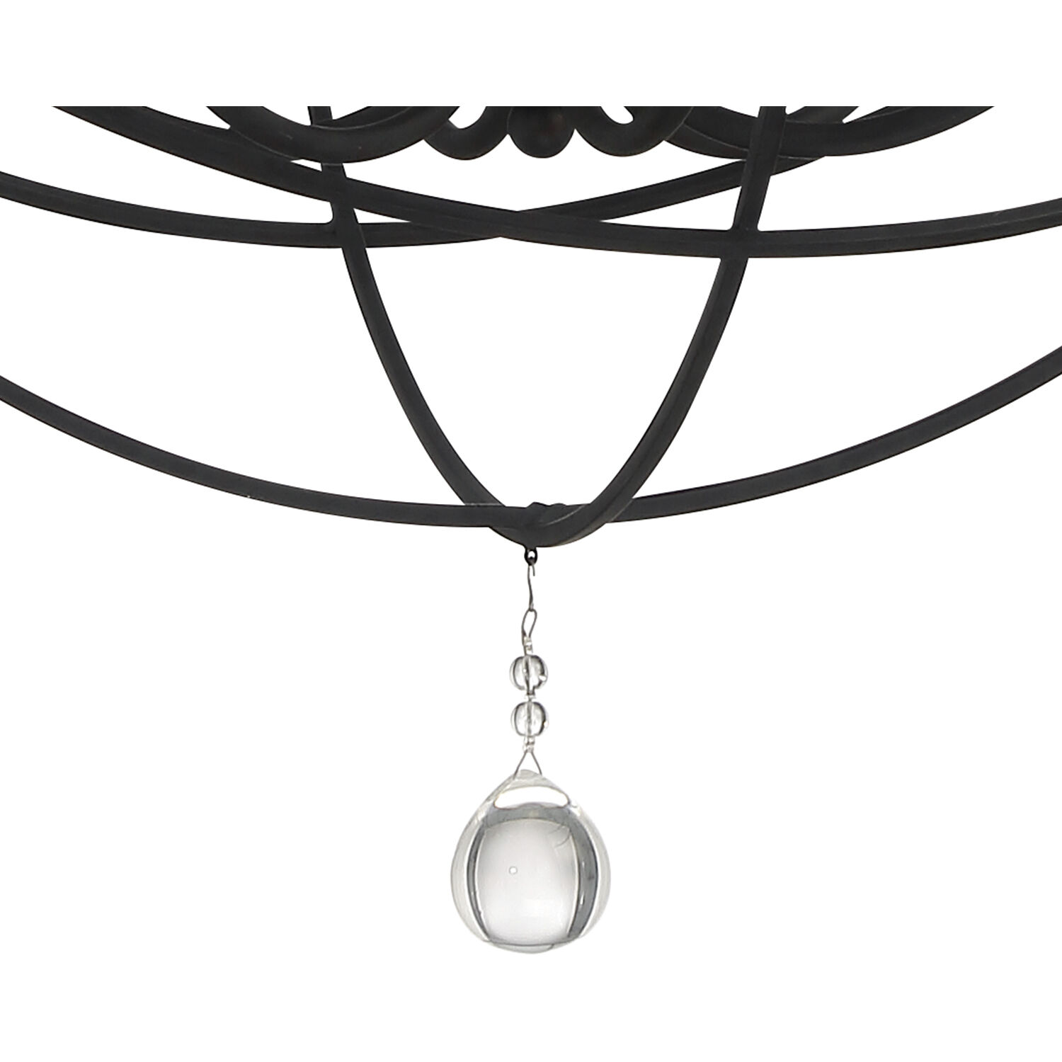 Solaris 6 Light 28.5 inch Black Chandelier Ceiling Light