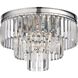 Palacial 3 Light 19 inch Polished Chrome Semi Flush Mount Ceiling Light