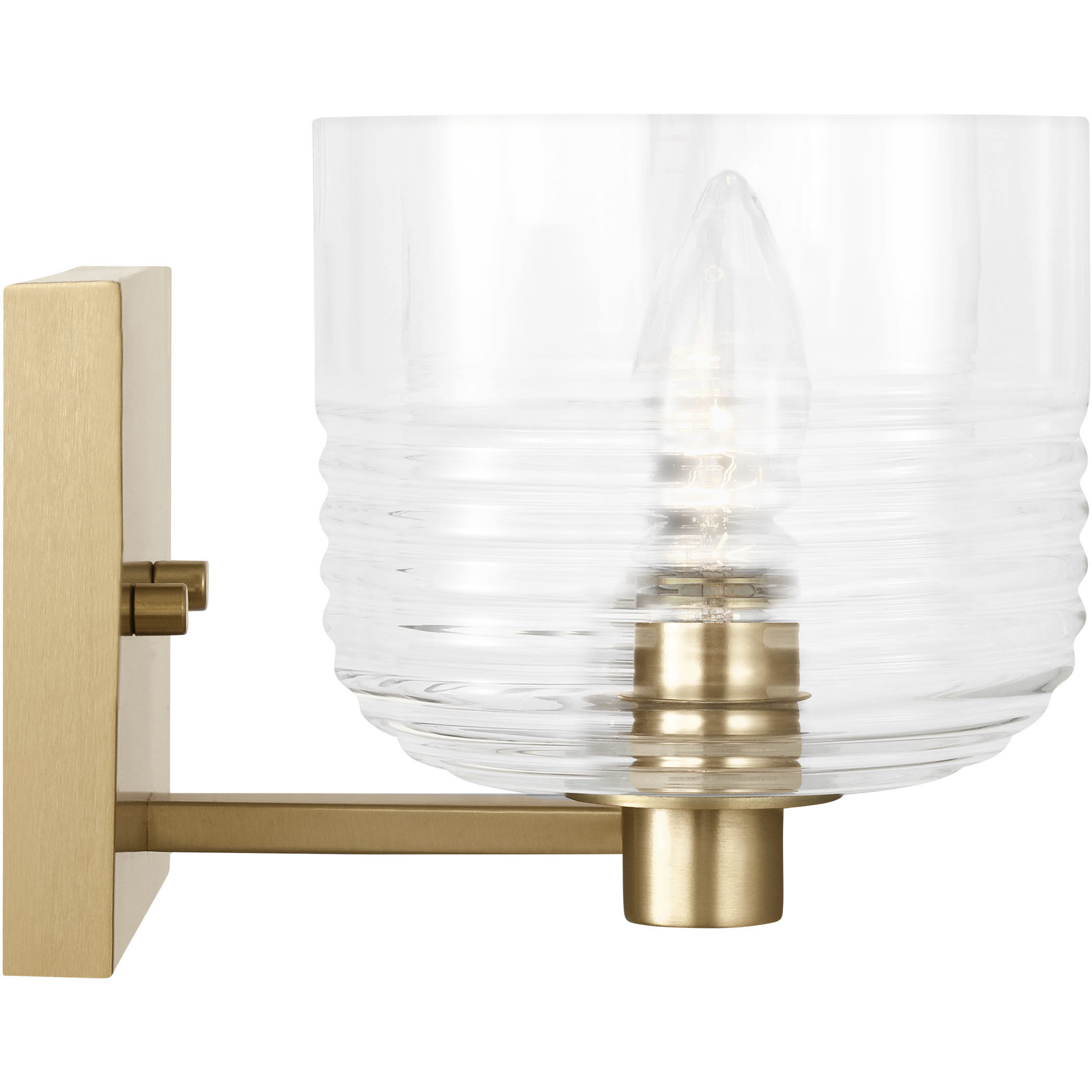Drew & Jonathan Lochdale 2 Light 14.75 inch Satin Brass Vanity Light Wall Light, Medium