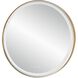 Crofton 32 X 32 inch Plated Brushed Brass LED Lighted Mirror
