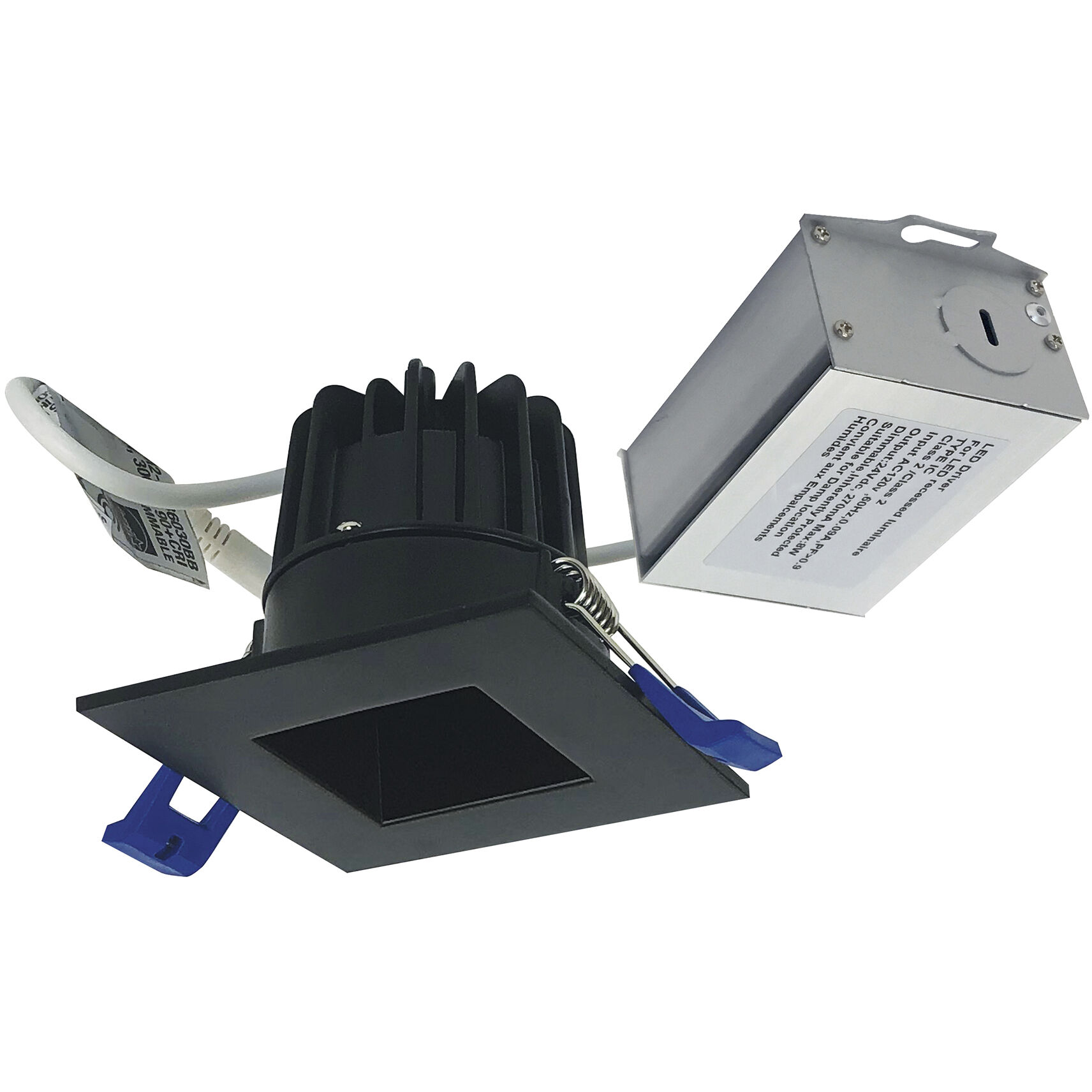 Nora Lighting M2 Matte Black Mini Recessed Wet Location Downlight, Square Reflector NM2-2SDC6027BB - Open Box