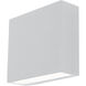 Dakota LED 7 inch White Outdoor Sconce in 8 in