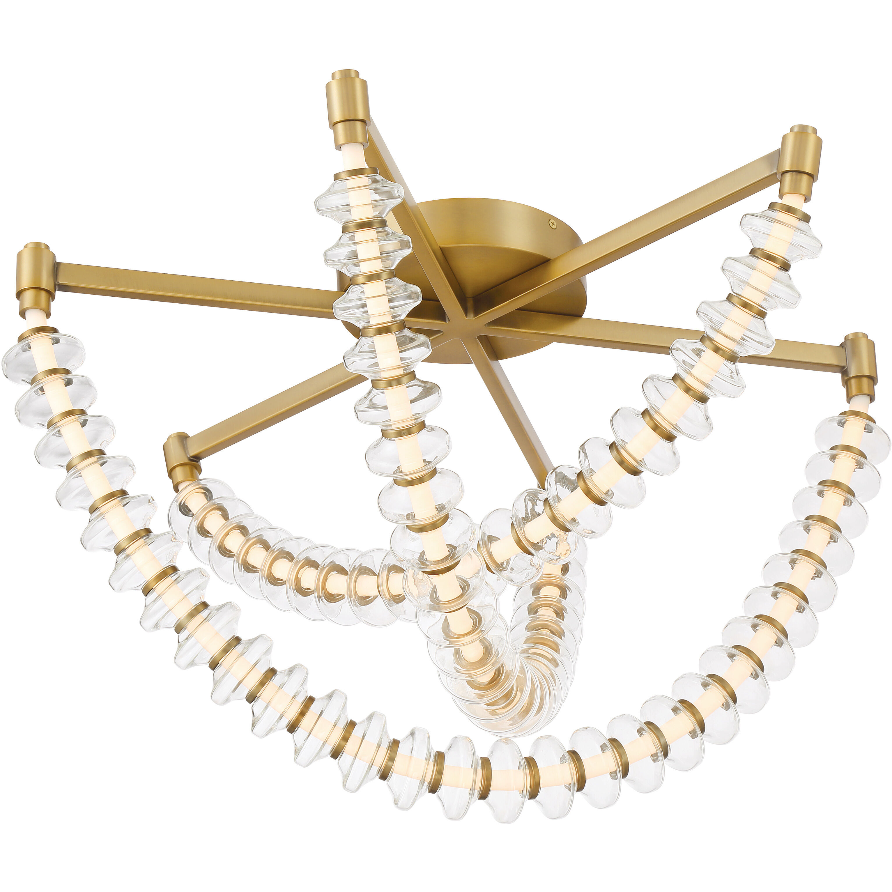Pearl LED 28 inch Legacy Brass Flush Mount Ceiling Light
