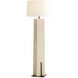 Fortunata 61 inch 150.00 watt Ivory and Heritage Brass Floor Lamp Portable Light