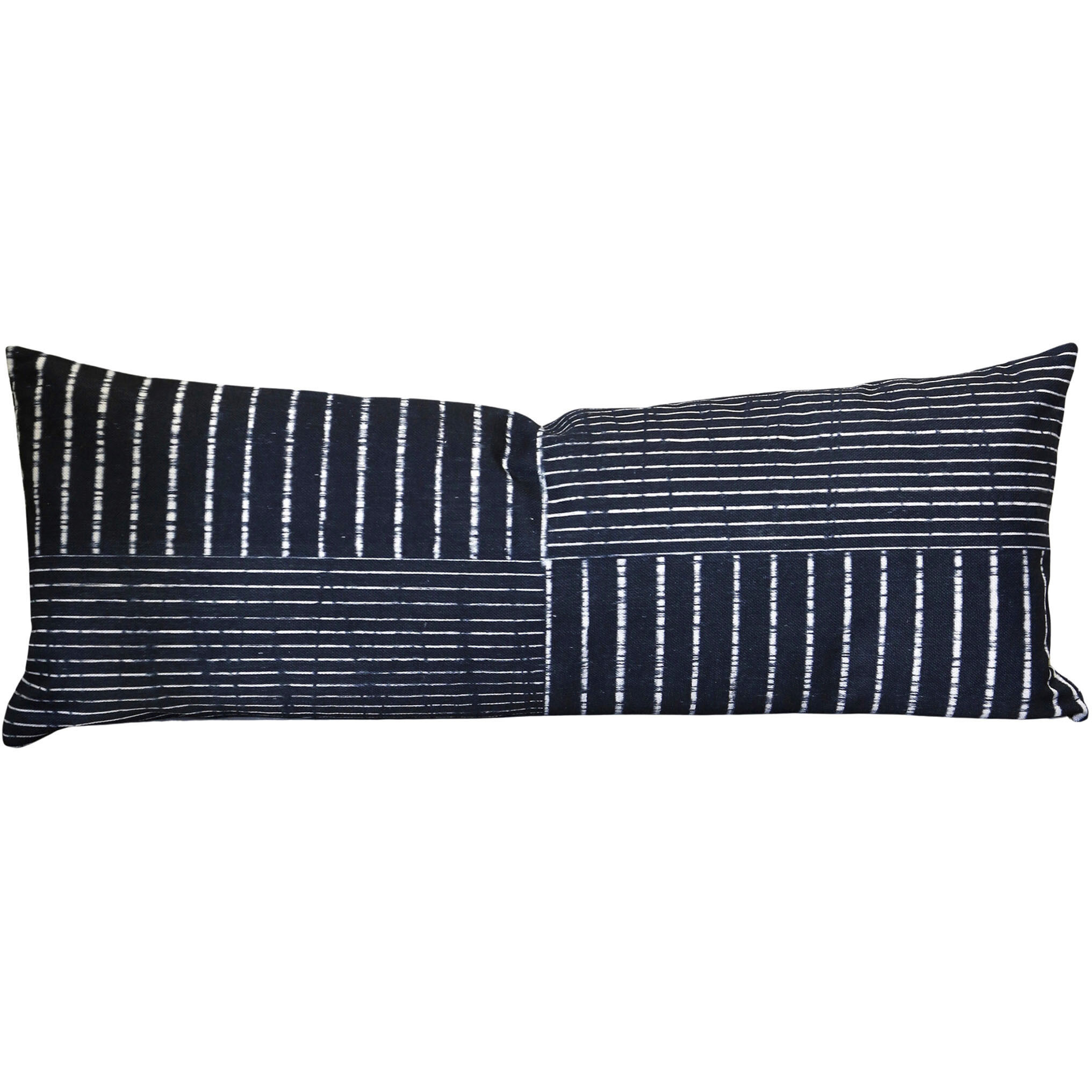 Cameron 36 X 6 inch Navy Blue and White Pillow