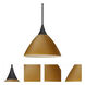 Domi 1 Light Black Cord Pendant Ceiling Light