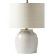 Bejamin 21 inch 60 watt White Ceramic and Brushed Polished Nickel Table Lamp Portable Light