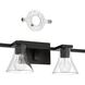 Gilford 4 Light 33.5 inch Matte Black Vanity Light Wall Light