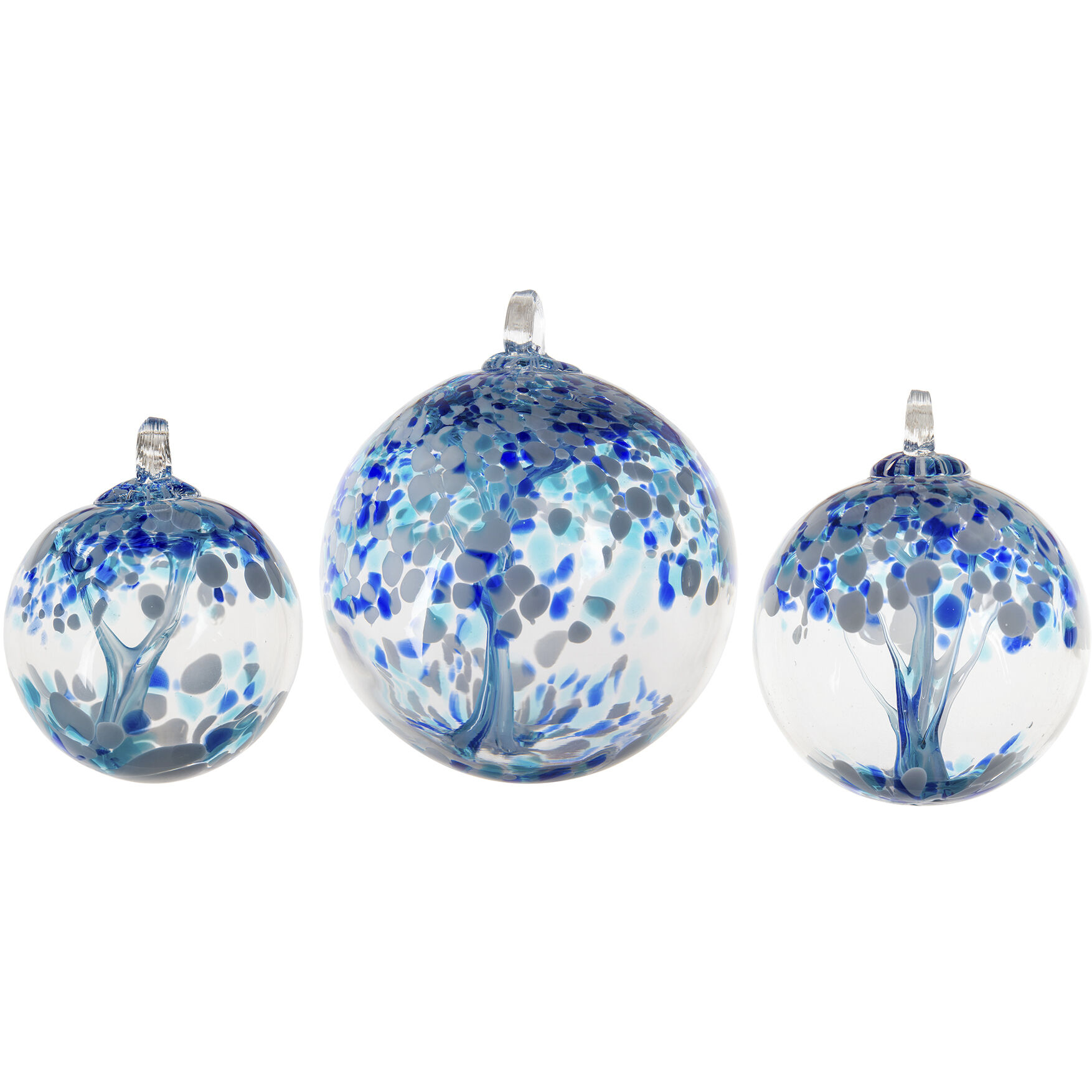 Aqua Blue Art Glass Ornament