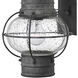 Cape Cod Outdoor Wall Mount Lantern in Aged Zinc, Small