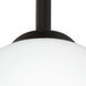 Lucia 1 Light Black Stem Pendant Ceiling Light