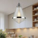 Willard 1 Light 13.5 inch Polished Nickel/Prismatic Glass Pendant Ceiling Light in Clear Prismatic Glass
