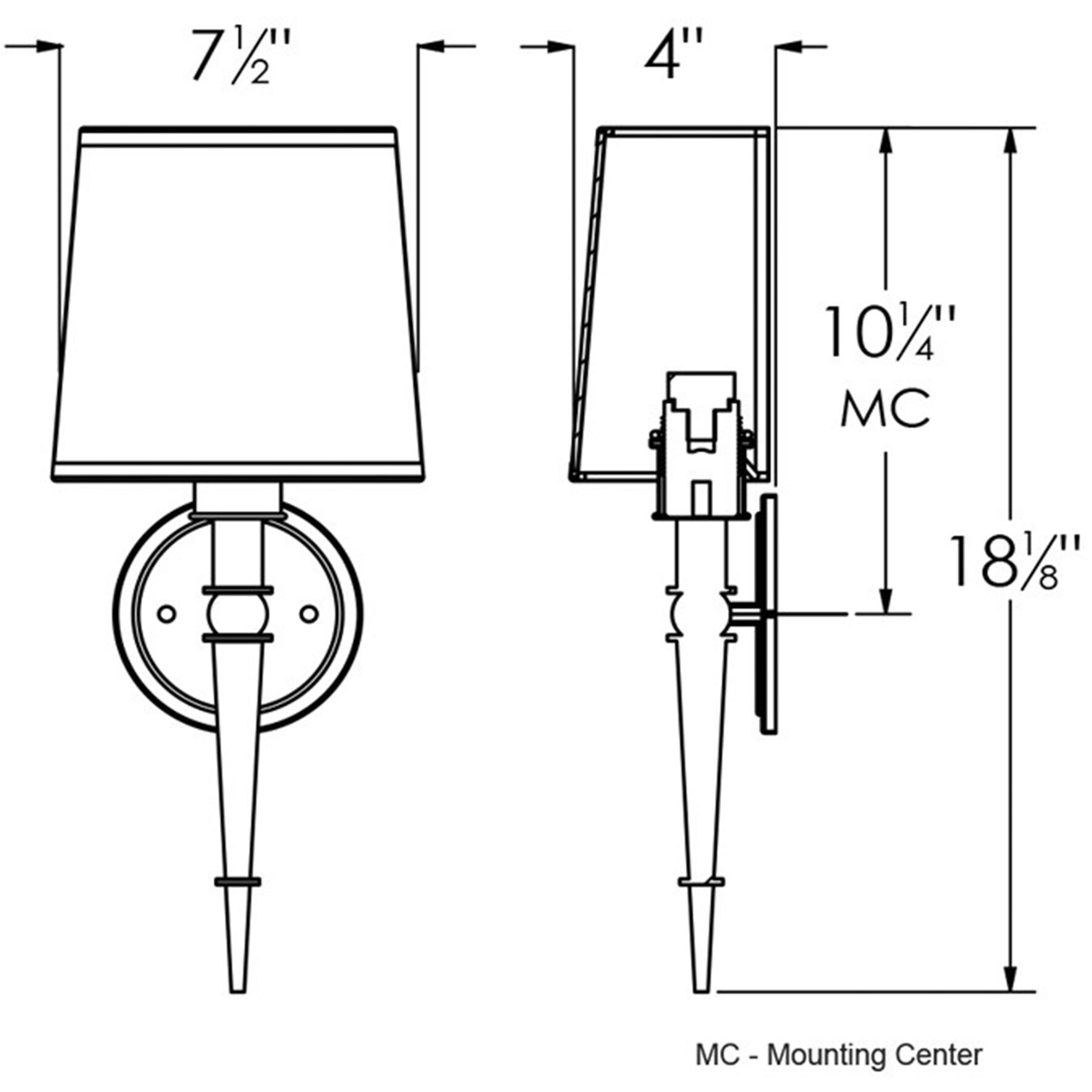 Montrose 1 Light 7.5 inch Oil-Rubbed Bronze Wall Sconce Wall Light