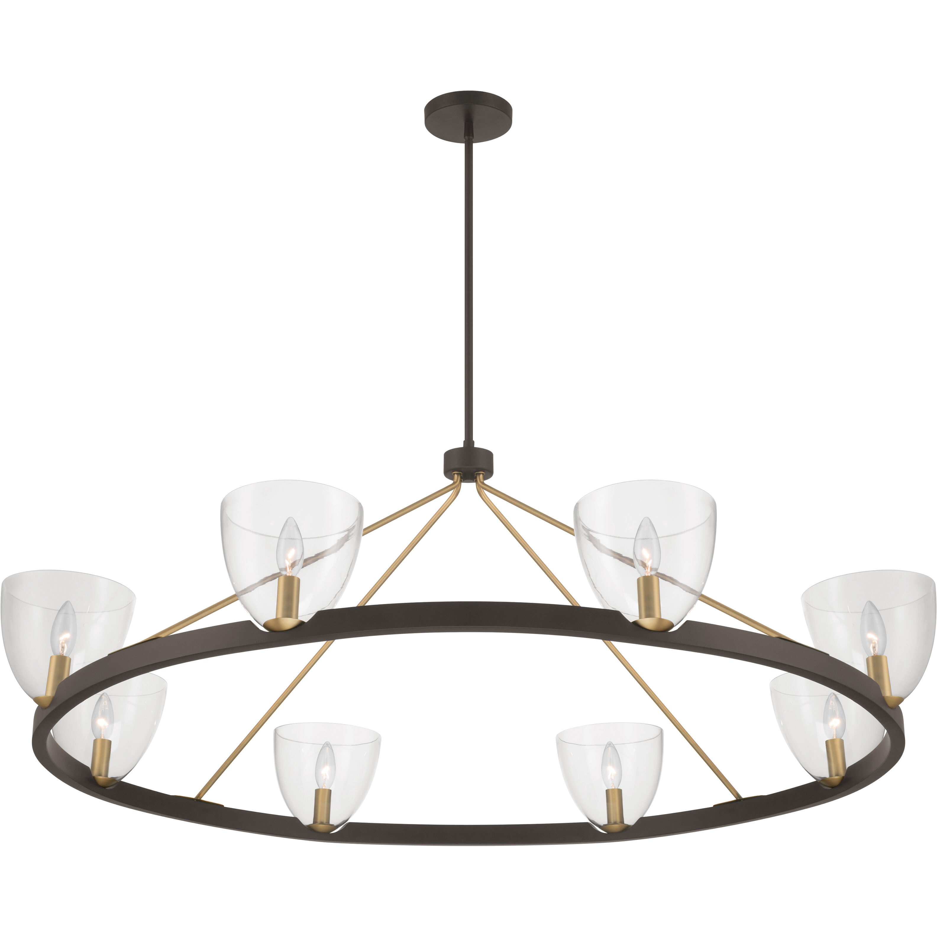 Noellea 8 Light 50 inch Dark Bronze and Legacy Brass Chandelier Ceiling Light