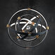 Beyond Atomic LED 36.44 inch Black Aged Brass Chandelier Ceiling Light in Black-Aged Brass, Beyond