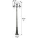 Orion 3 Light 94.63 inch Black Post Light, Solar