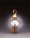Onion 1 Light 20 inch Dark Brass Post Lamp in Clear Glass, One 75W Medium
