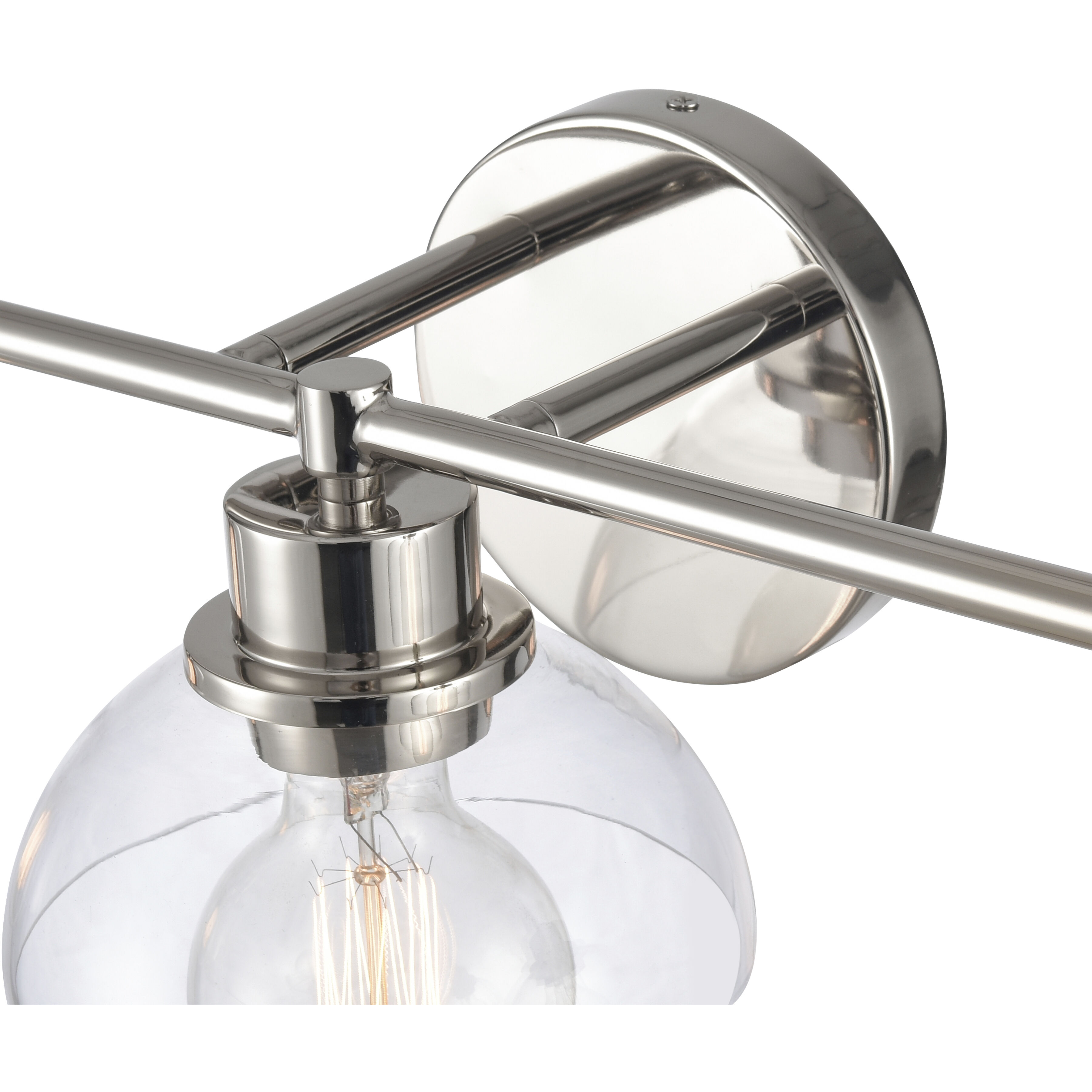 Julian Vanity Light Wall Light in Polished Nickel
