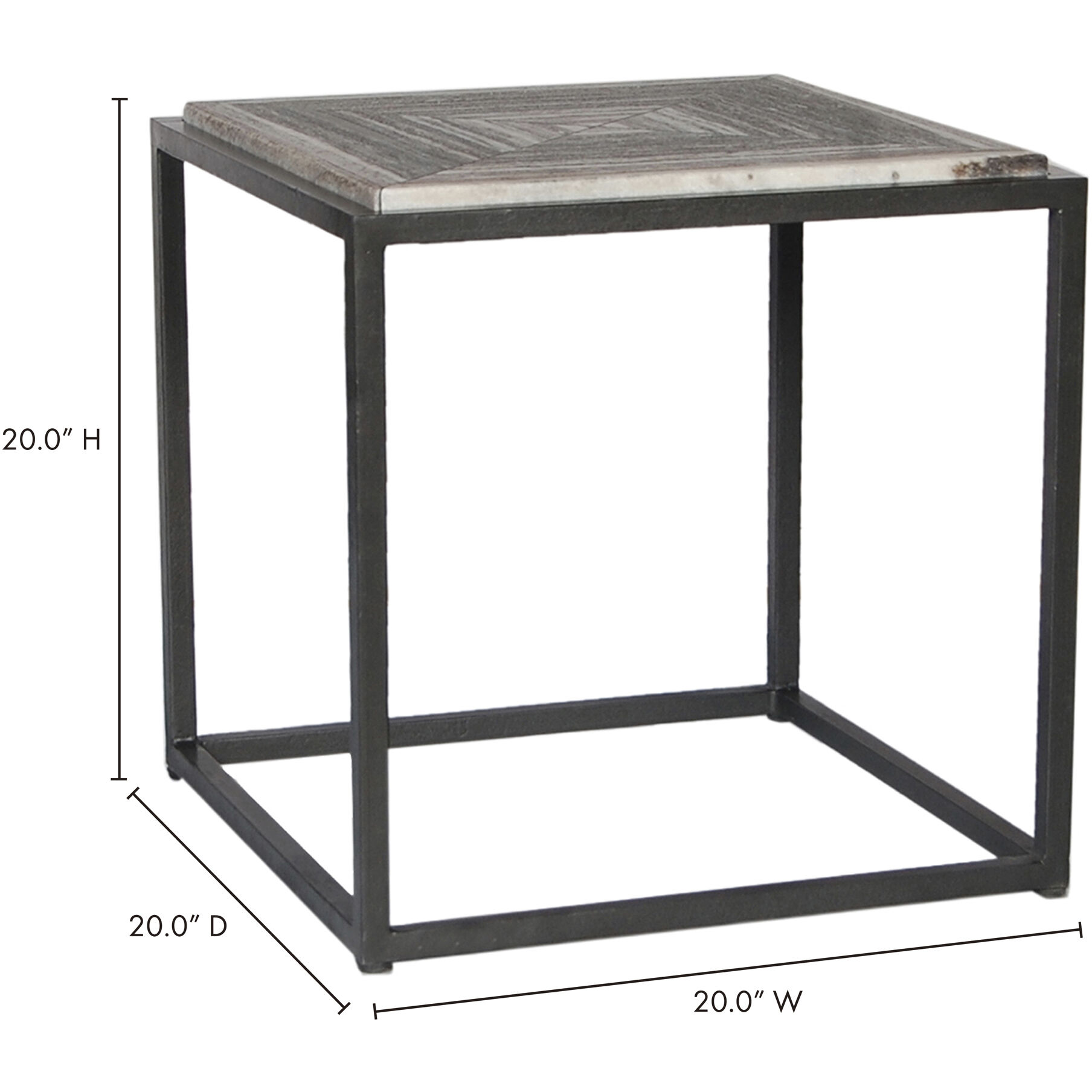 Winslow 20 X 20 inch Grey End Table