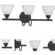 Tia 3 Light 22.5 inch Painted Bronze Vanity Light Wall Light