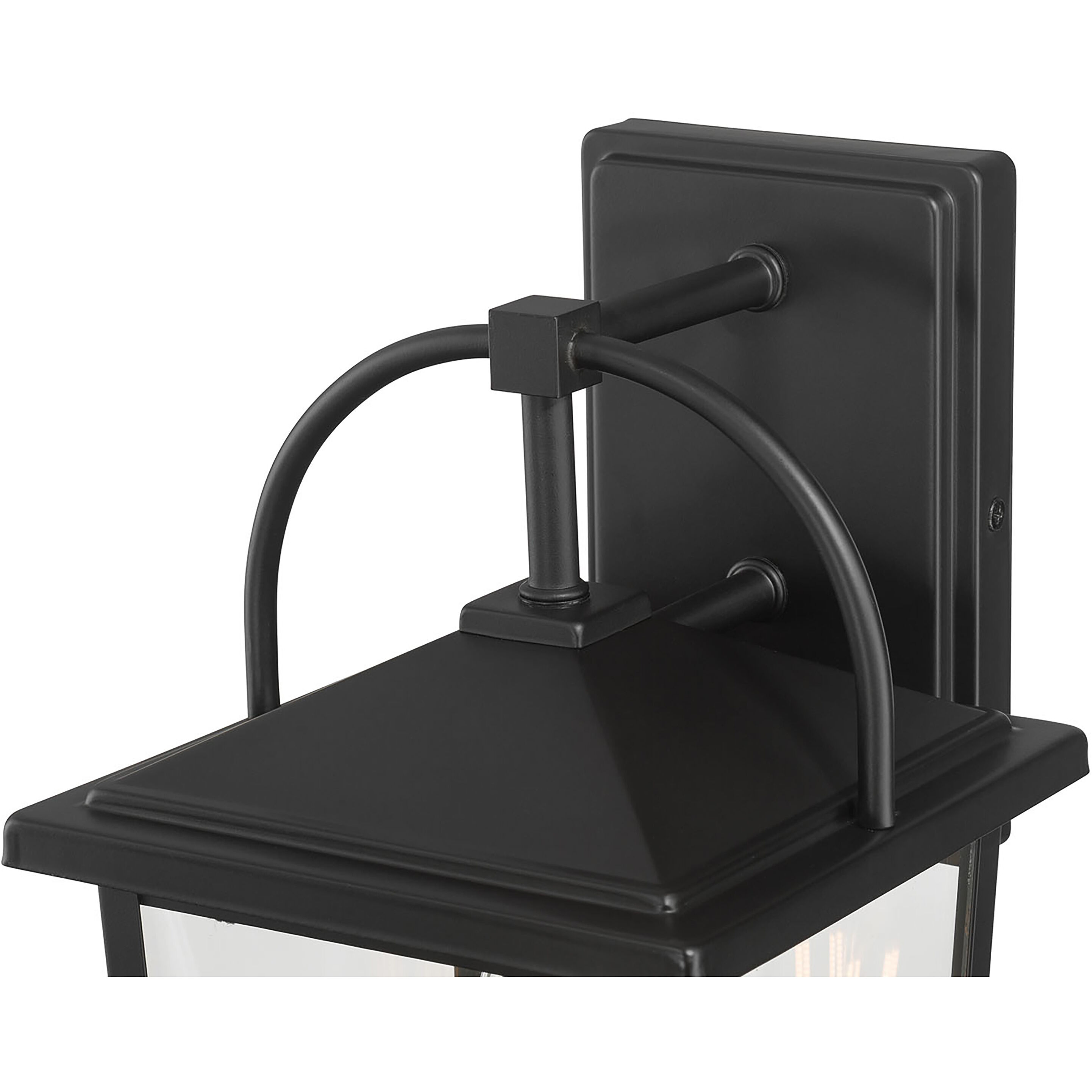 Strathden 1 Light 13.5 inch Powder Coated Black Outdoor Wall Sconce