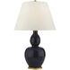 Chapman & Myers Yue 31.25 inch 100 watt Denim Porcelain Table Lamp Portable Light in Linen