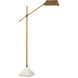Repertoire 50.75 inch 7 watt Antique Brass and White Floor Lamp Portable Light