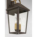 Bayra 2 Light 17 inch Painted Legacy Brass and Dark Bronze Outdoor Wall Lantern