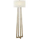 Ian K. Fowler Scala 62.5 inch 100.00 watt Gilded Iron Floor Lamp Portable Light in Linen, Large