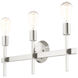 Prague 3 Light 23.5 inch Brushed Nickel Vanity Sconce Wall Light