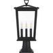 Berks 3 Light 20.5 inch Black Outdoor Post Light