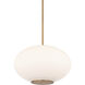 Illusion 1 Light 16 inch Aged Brass Pendant Ceiling Light in 3500K