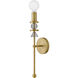 Prim 1 Light 5.25 inch Lacquered Brass Sconce Wall Light