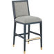 Santos 44 inch Vintage Navy and Satin Brass and Barrett Dusk Bar Stool