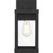 Peter 1 Light 14 inch Black Outdoor Wall Sconce