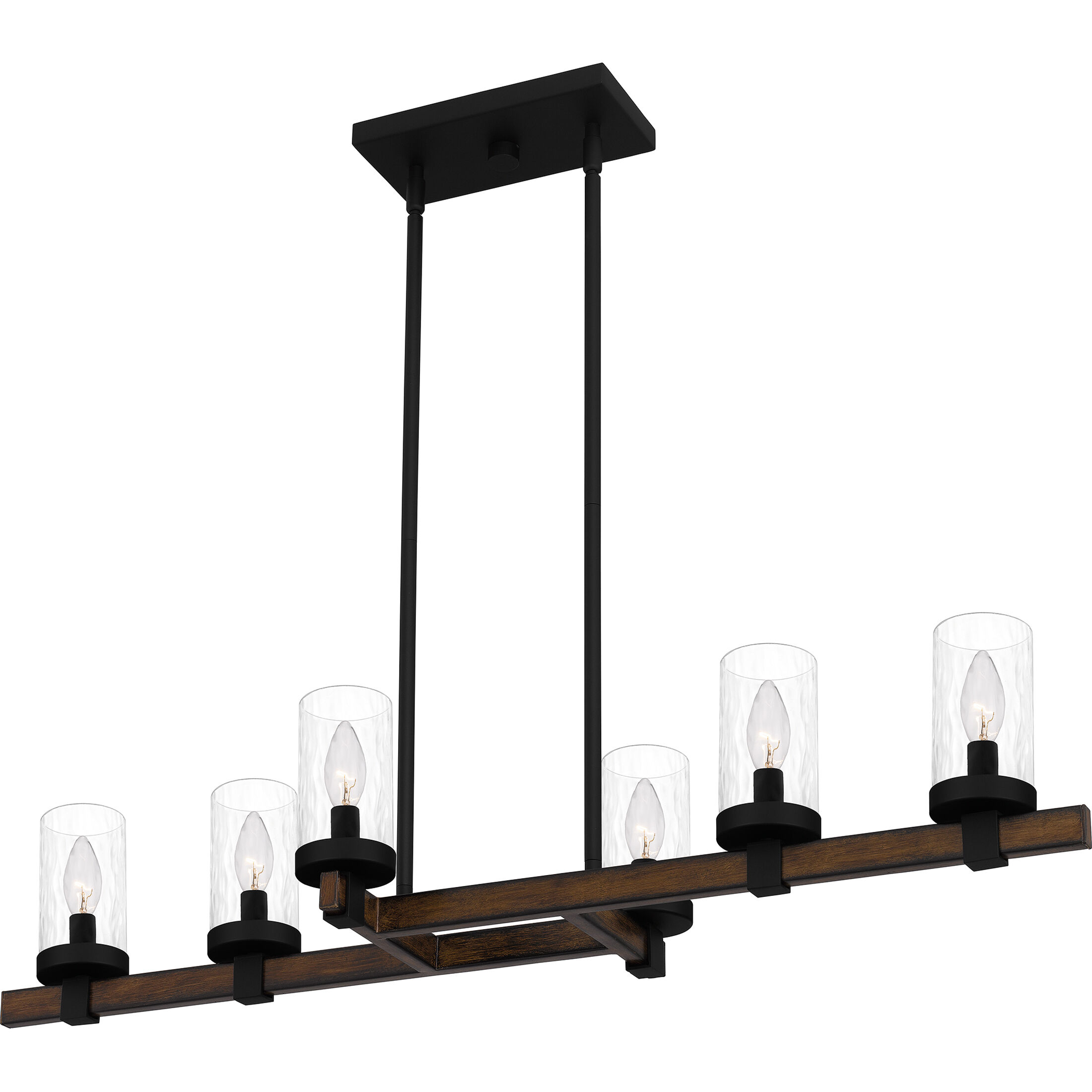 Tuthill 6 Light 38 inch Matte Black Island Light Ceiling Light