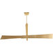 Solara LED 72 inch Brass Chandelier Ceiling Light