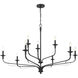 Velena 9 Light 47.25 inch Dark Matte Black Chandelier Ceiling Light