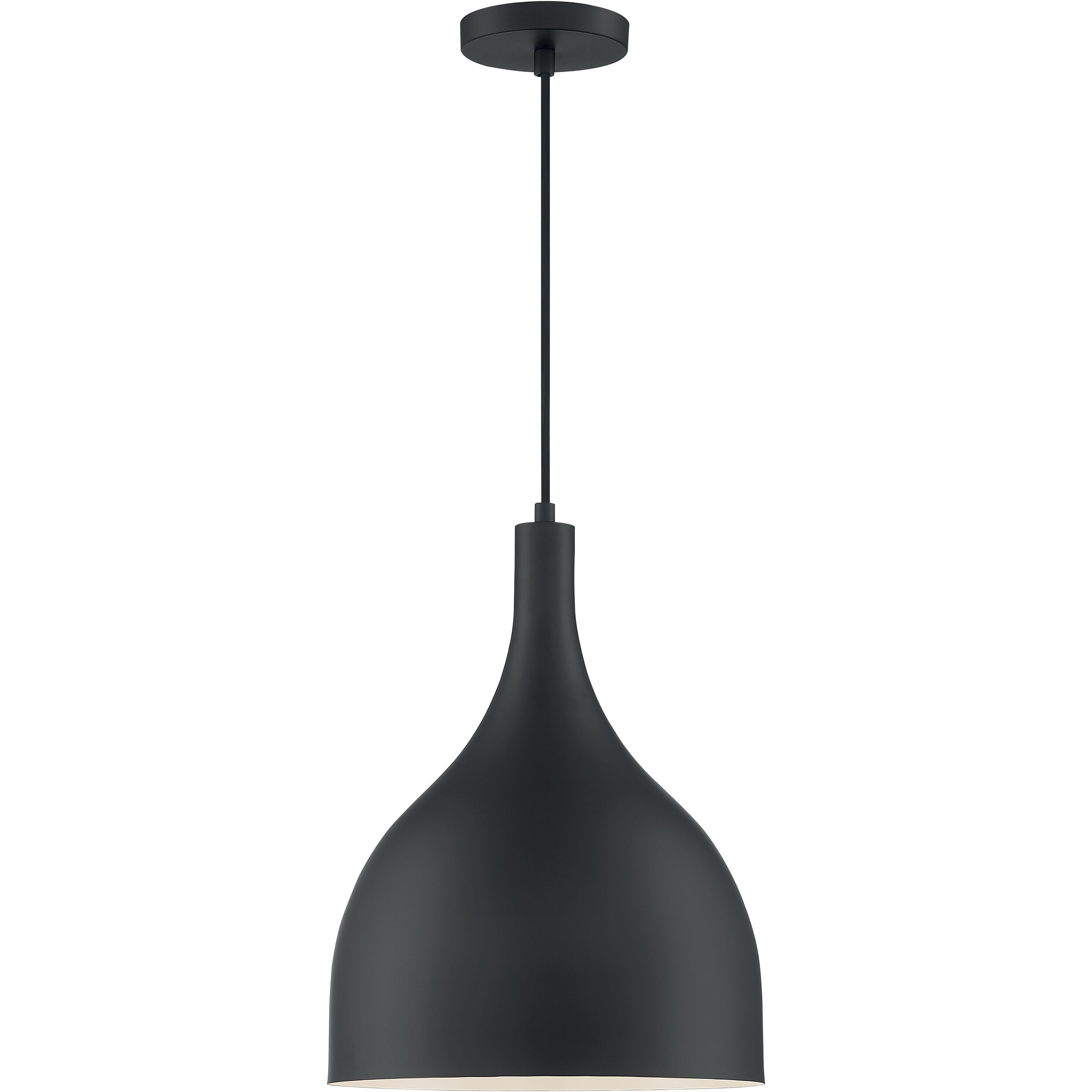 Bellcap 1 Light 12 inch Matte Black Pendant Ceiling Light