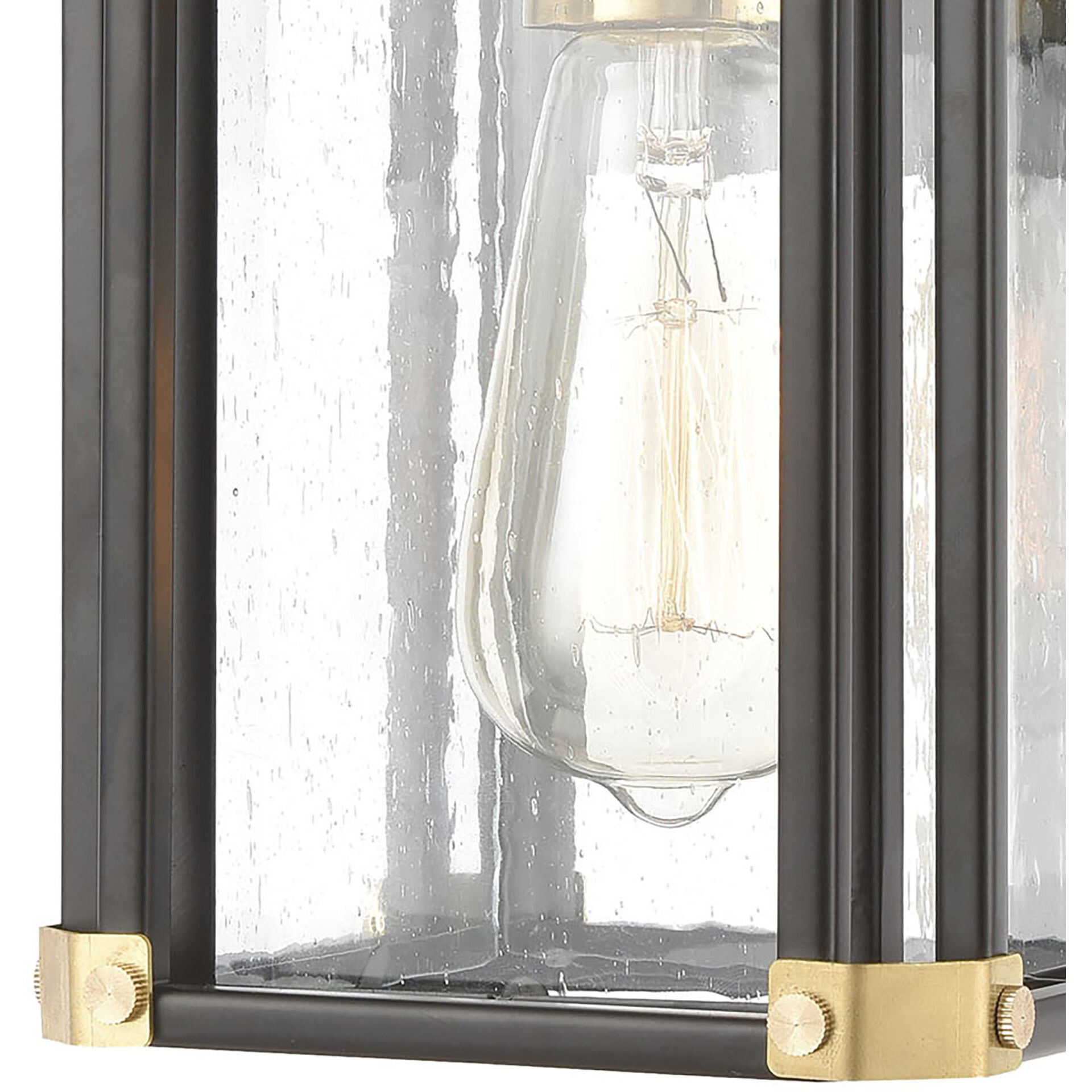 Vincentown 1 Light 11 inch Matte Black with Brushed Brass Outdoor Wall Sconce