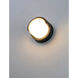 Eyebrow LED 7 inch Black Outdoor Wall Mount