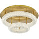 Bowen 2 Light 22 inch Satin Gold Flush Mount Ceiling Light
