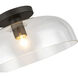 Alora Mood Sylvia 1 Light 12 inch Matte Black Semi-Flush Mount Ceiling Light