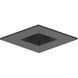 Pearl Black Reflector / Black Flange LED Square Retrofit Reflector with Square Aperture in 2700K, 4" Retrofit