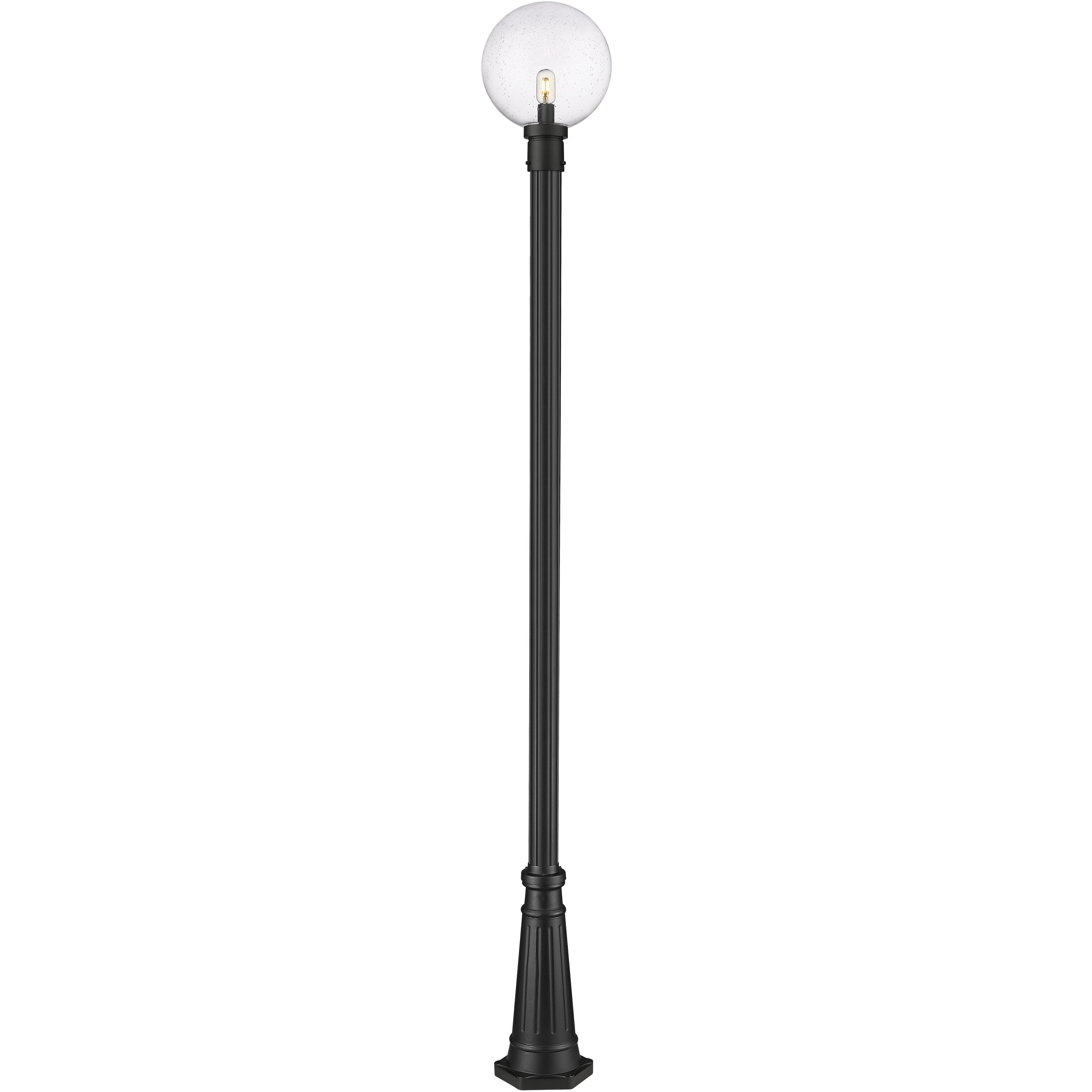 Laurent 1 Light 109.75 inch Black Outdoor Post Mounted Fixture